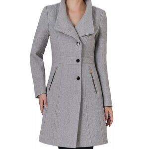 NWT Kimi & Kai "Abbie" Boucle Wool Walking Coat Sz Small in gray
